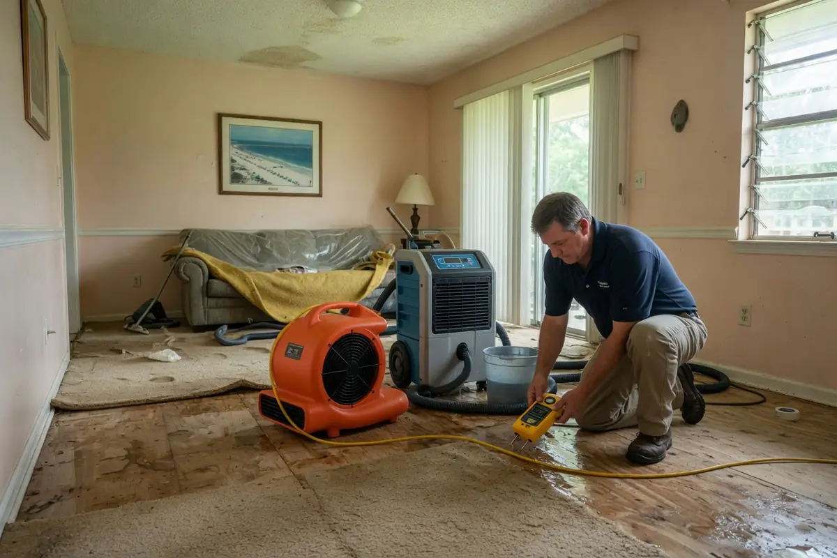 Water Damage Restoration Pensacola FL, LLC crew at work